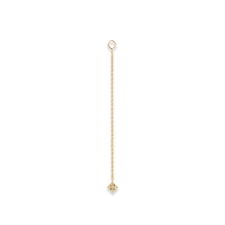 Micro Star of Shamballa 18K Gold Pendant w. Diamond