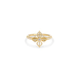 Star of Shamballa Pavé 18K Guld Ring m. Diamanter