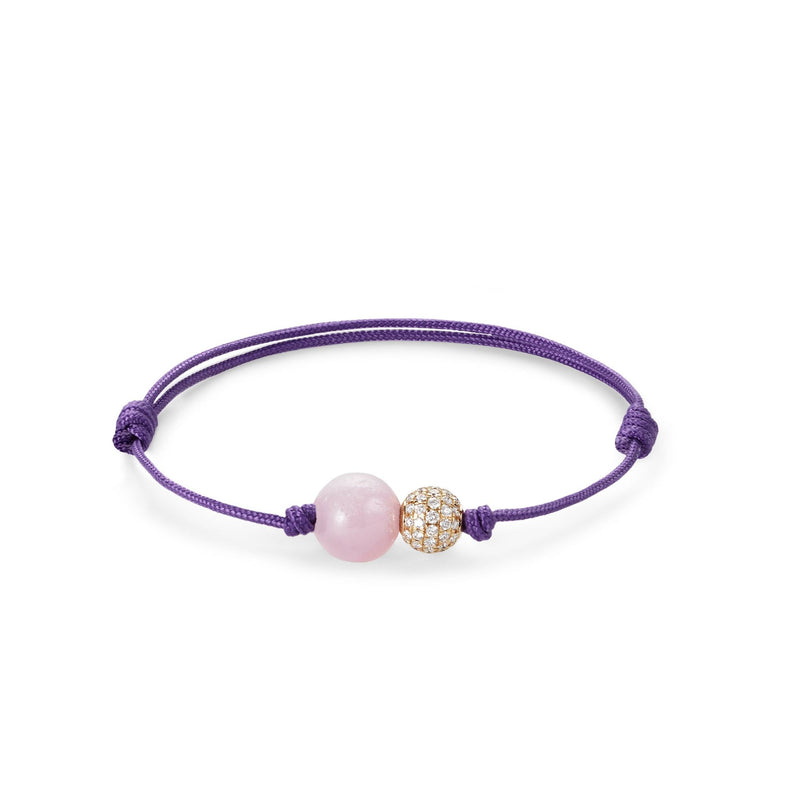 Orb Purple/Gold 18K Gold Bracelet w. Diamonds