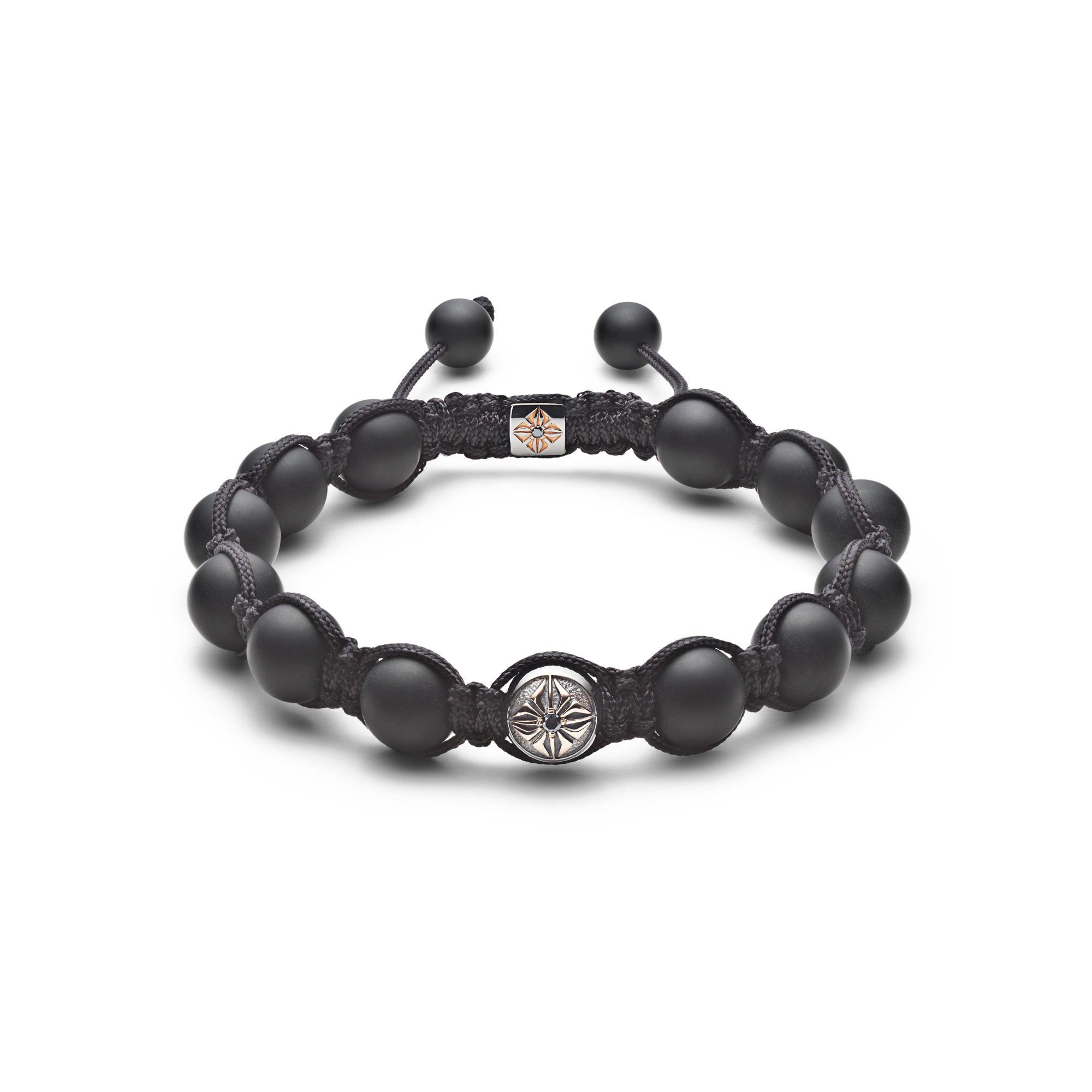 10mm Braided 18K Rosegold Bracelet w. Diamond