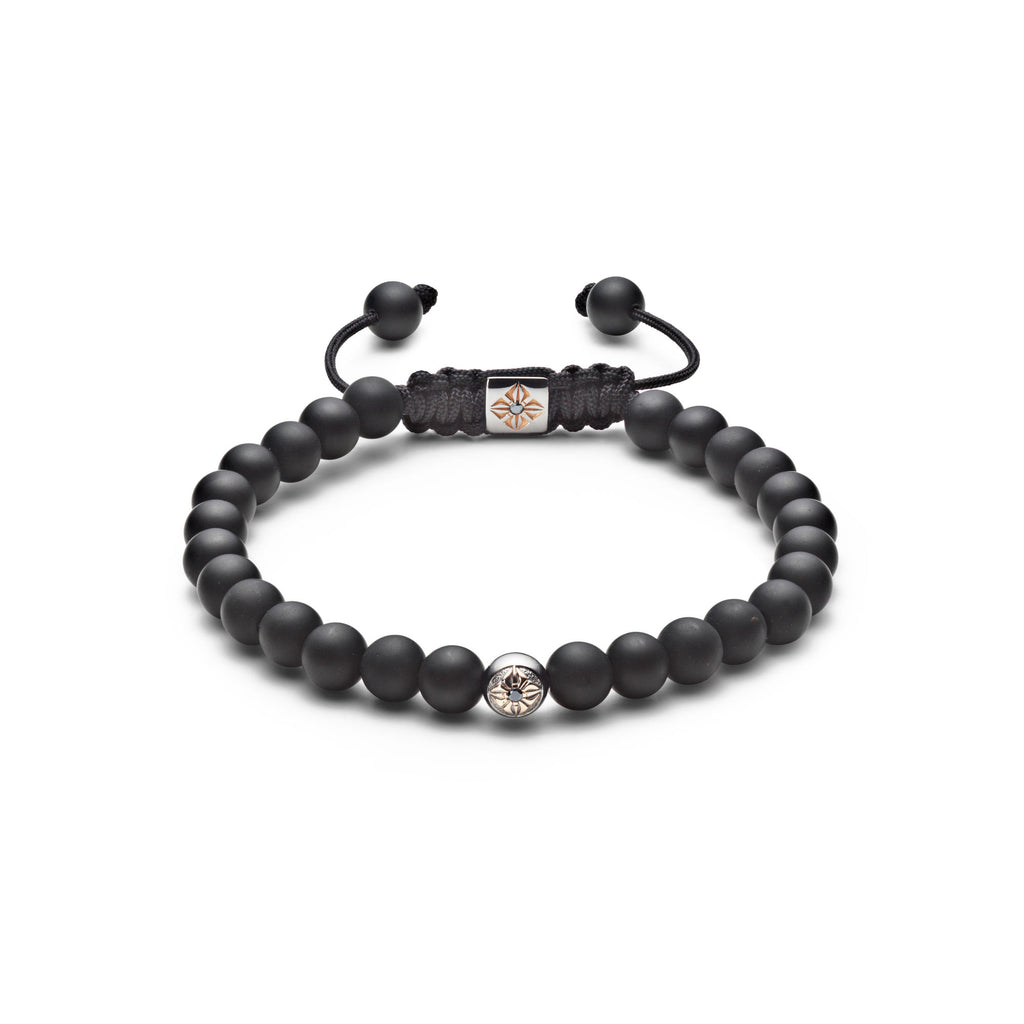 6mm Non-braided 18K Rosegold Bracelet w. Diamond