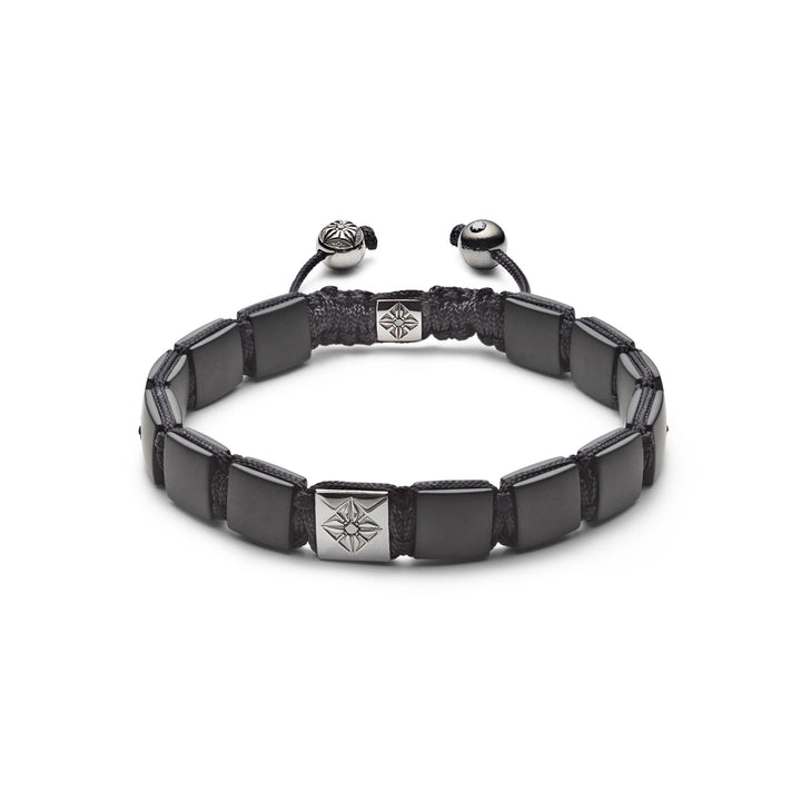 10mm Lock Black 18K Gold Bracelet w. Diamond