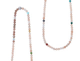 Bead collier Pearls, Blush 80 cm.