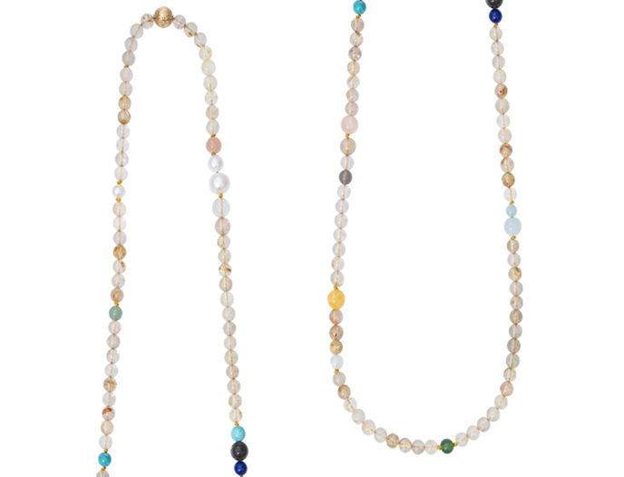 Perlen-Collier I Rutil I 80 cm