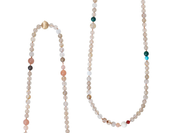 Bead collier Pearls, Rutile 90 cm.