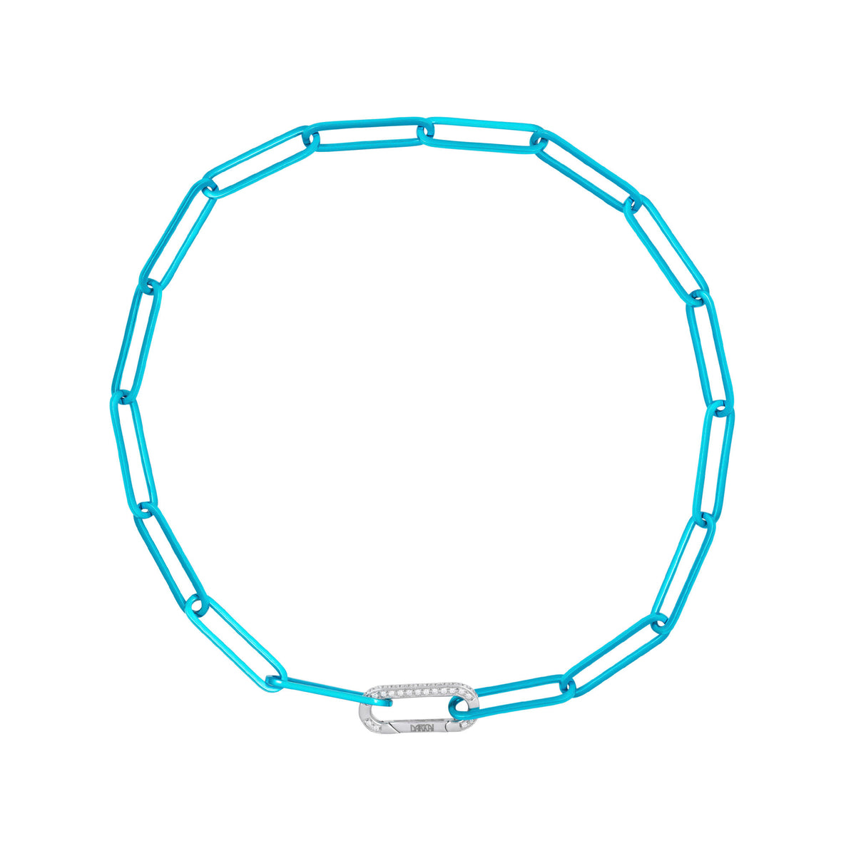 Kabel Cyan 18k Weißgold Halskette w. Diamanten