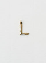 Diamond Letter L 18K Gold Necklace or Pendant w. Diamond