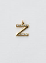 Diamantener Buchstabe "Z" Goldkette aus 18K oder Anhänger I Diamant
