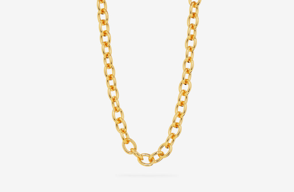 IX Luca 22K Gold Plated Necklace