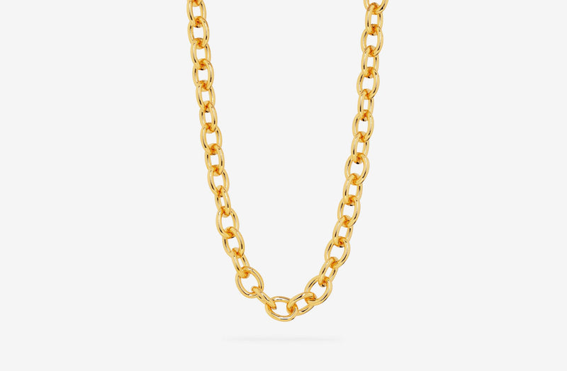IX Luca 22K Gold Plated  Necklace