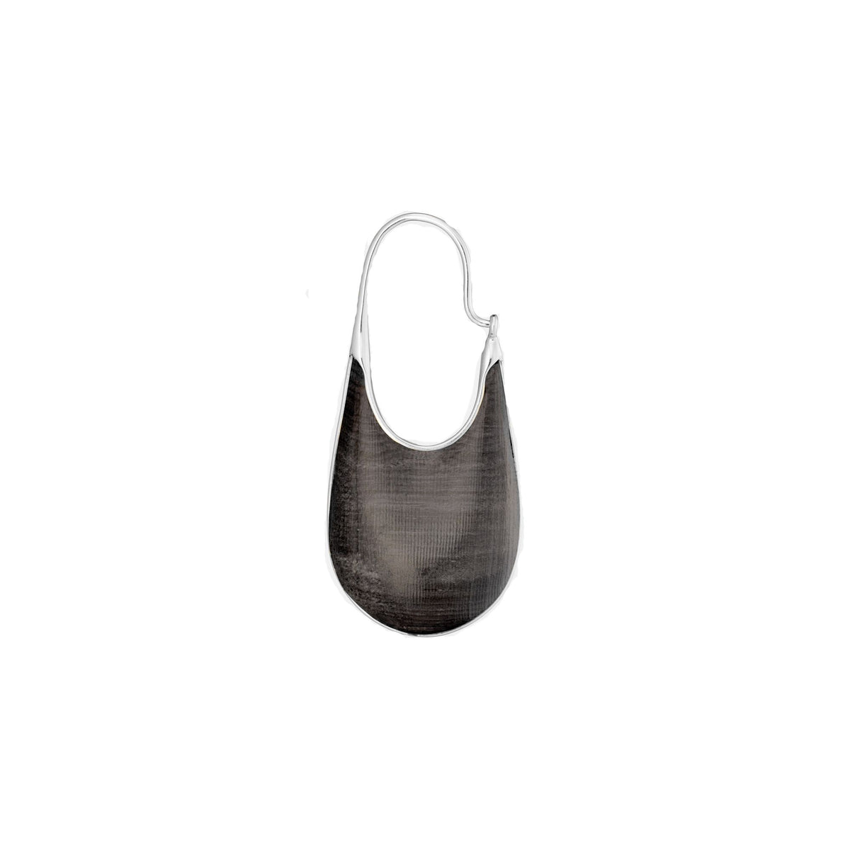 Doric Mpingo Silver Earring w. Diamond