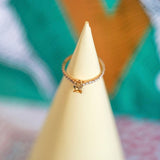 Candy Yellow Lemon 18K Gold Ring w. Sapphire & Diamonds