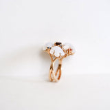 Cloud Collection Ring aus 18K Rosegold I Diamanten, Quartz, Saphir & Granat
