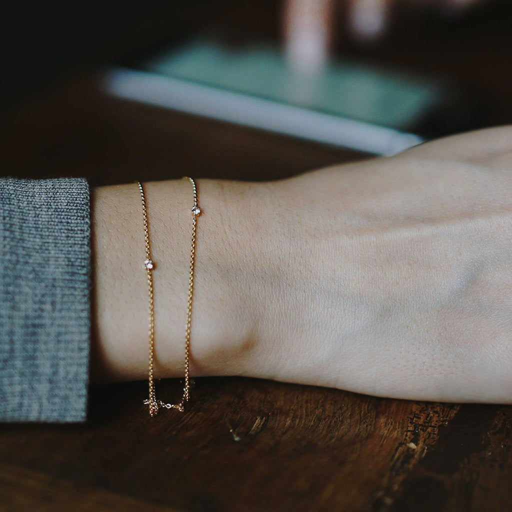 Essential Treat 18K Rosegold Bracelet w. Sapphires