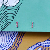 Essential Bliss 18K Rosegold Studs w. Sapphires