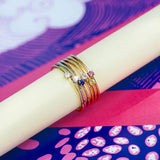 Essential Spring Ring I aus 18K Rosegold I Saphir