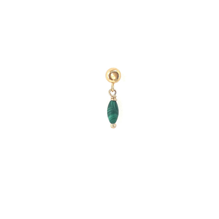 Dafne 14K Goldfilled Stud w. Malachite