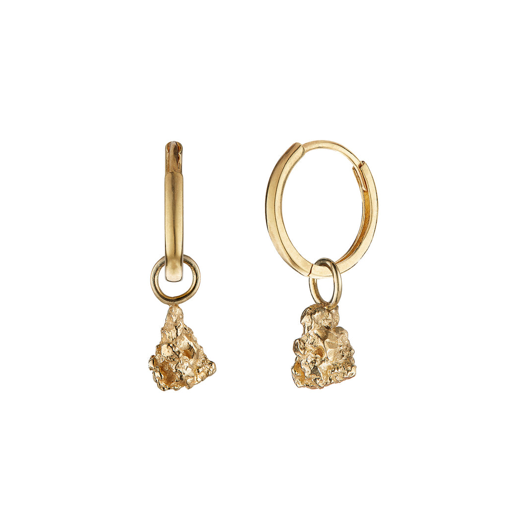 Nugget 9K Gold Hoops