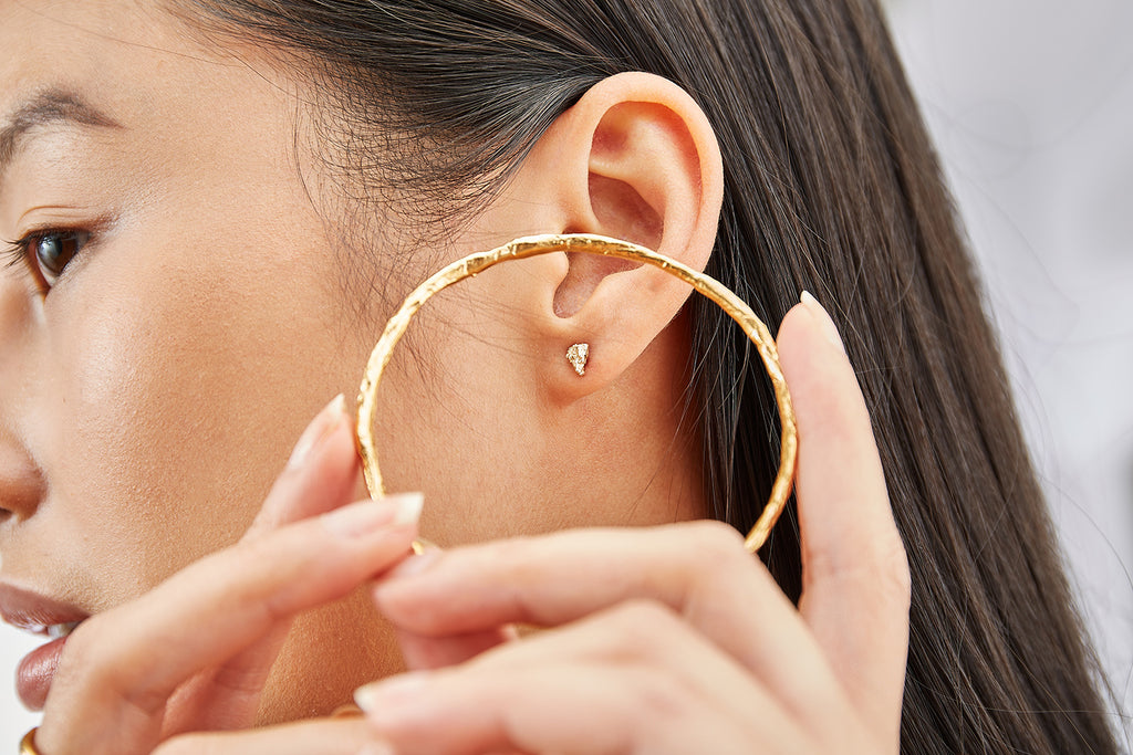 Nugget 9K Gold Studs