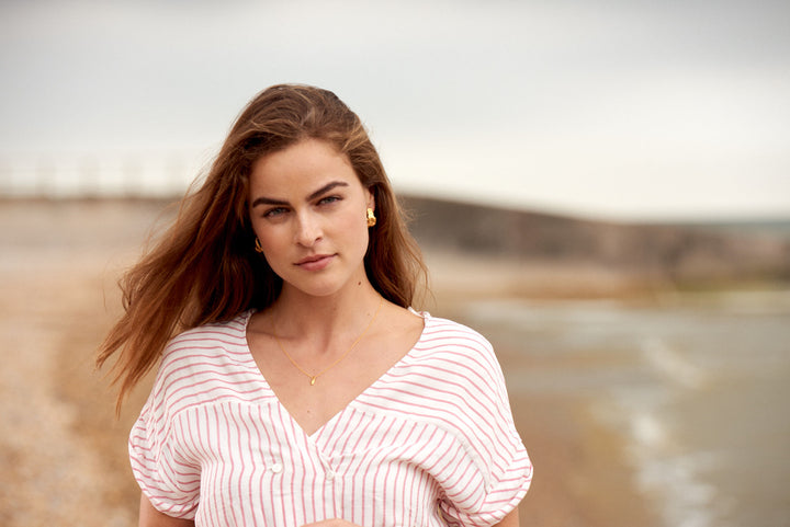 Bark Gold Plated Hoops