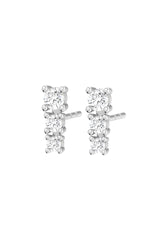 Degrade 18K White Gold Earrings w. Lab-Grown Diamonds