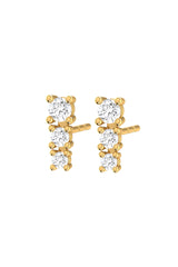 Degrade 18K Gold Earrings w. Lab-Grown Diamonds