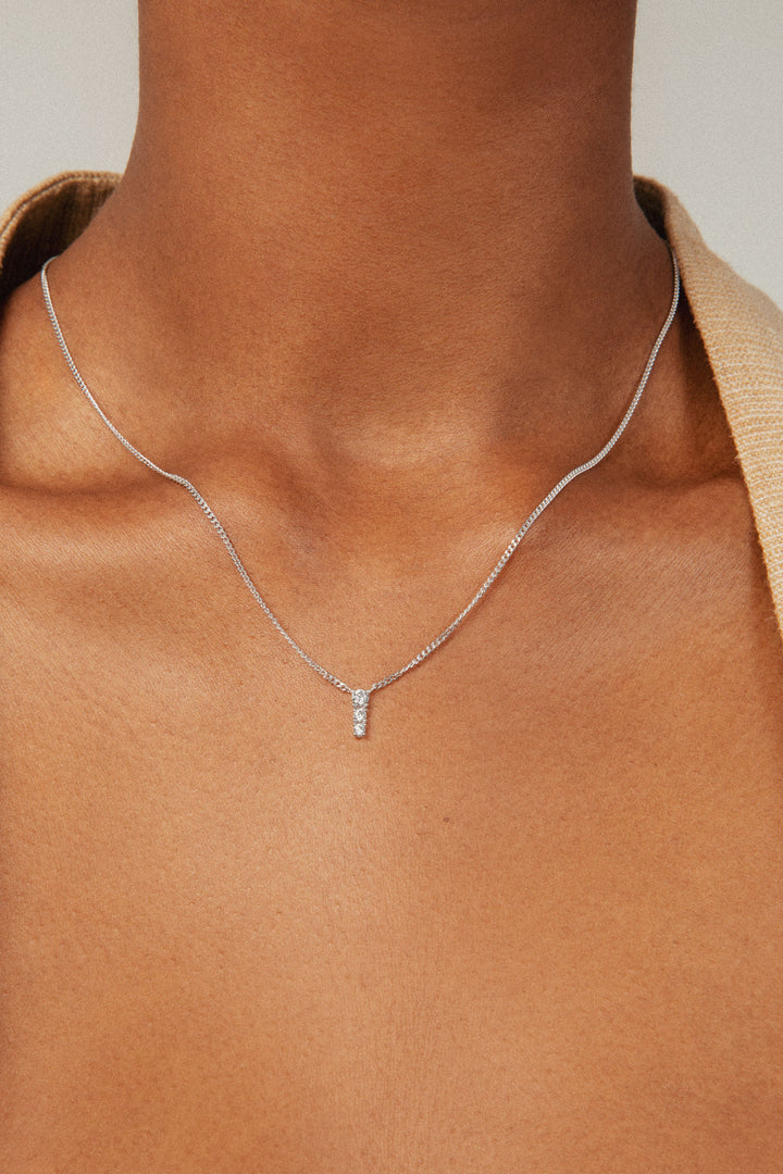 Degrade 18K Gold Necklace w. Lab-Grown Diamonds