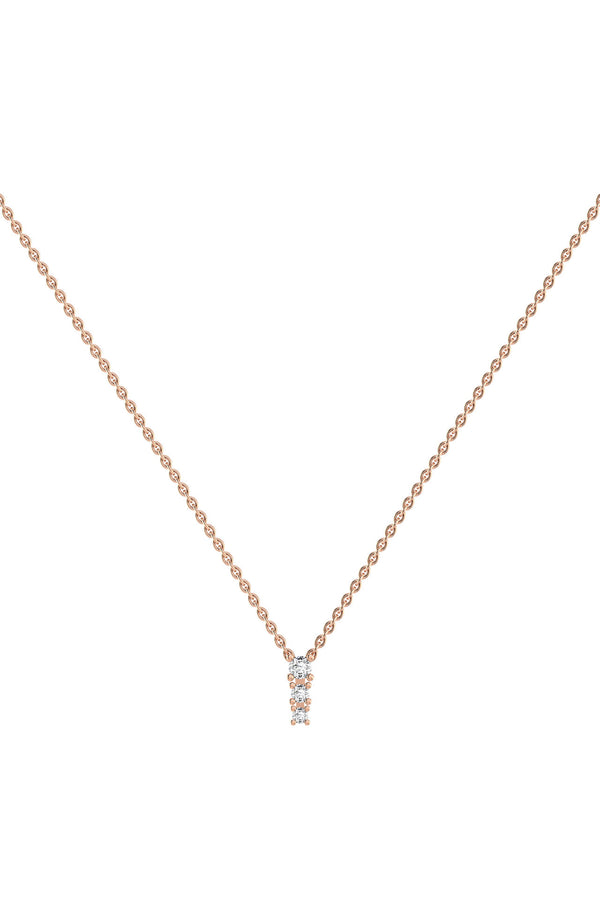 Degrade 18K Rose Gold Necklace w. Lab-Grown Diamonds