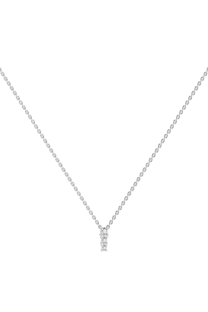 Degrade 18K White Gold Necklace w. Lab-Grown Diamonds