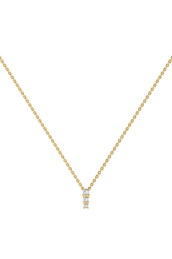 Degrade 18K Gold Necklace w. Lab-Grown Diamonds
