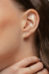 Degrade Piercing 18K Gold Earring w. Lab-Grown Diamonds