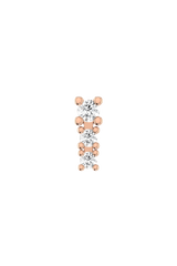 Degrade Piercing 18K Ohrring aus Rosegold I Labor-Diamanten