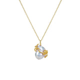 Delphin Gold Plated Necklace w. Pearl