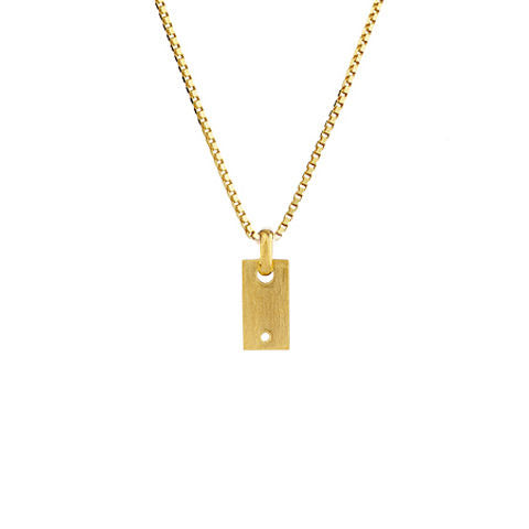Mini Signet Gold Plated Necklace