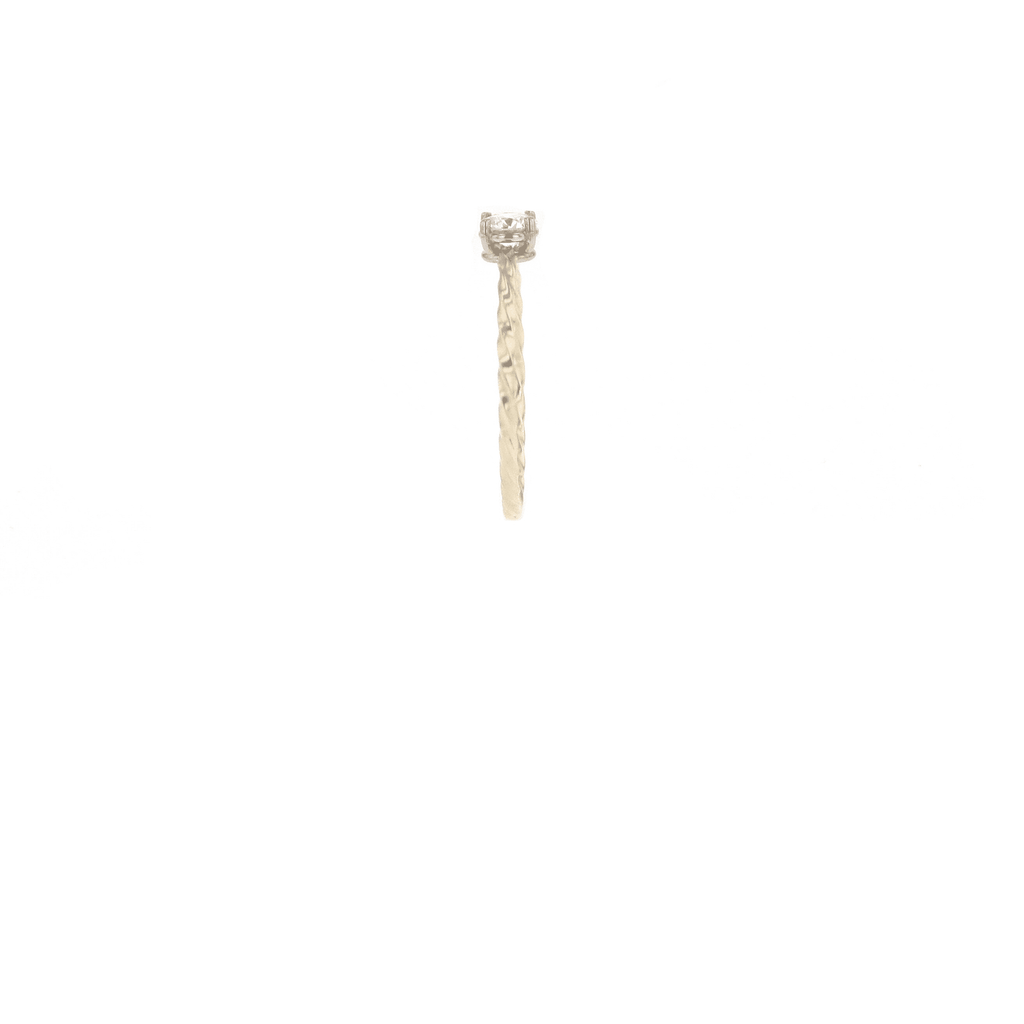 Miss Martha Twist 14K Gold Ring w. Diamond