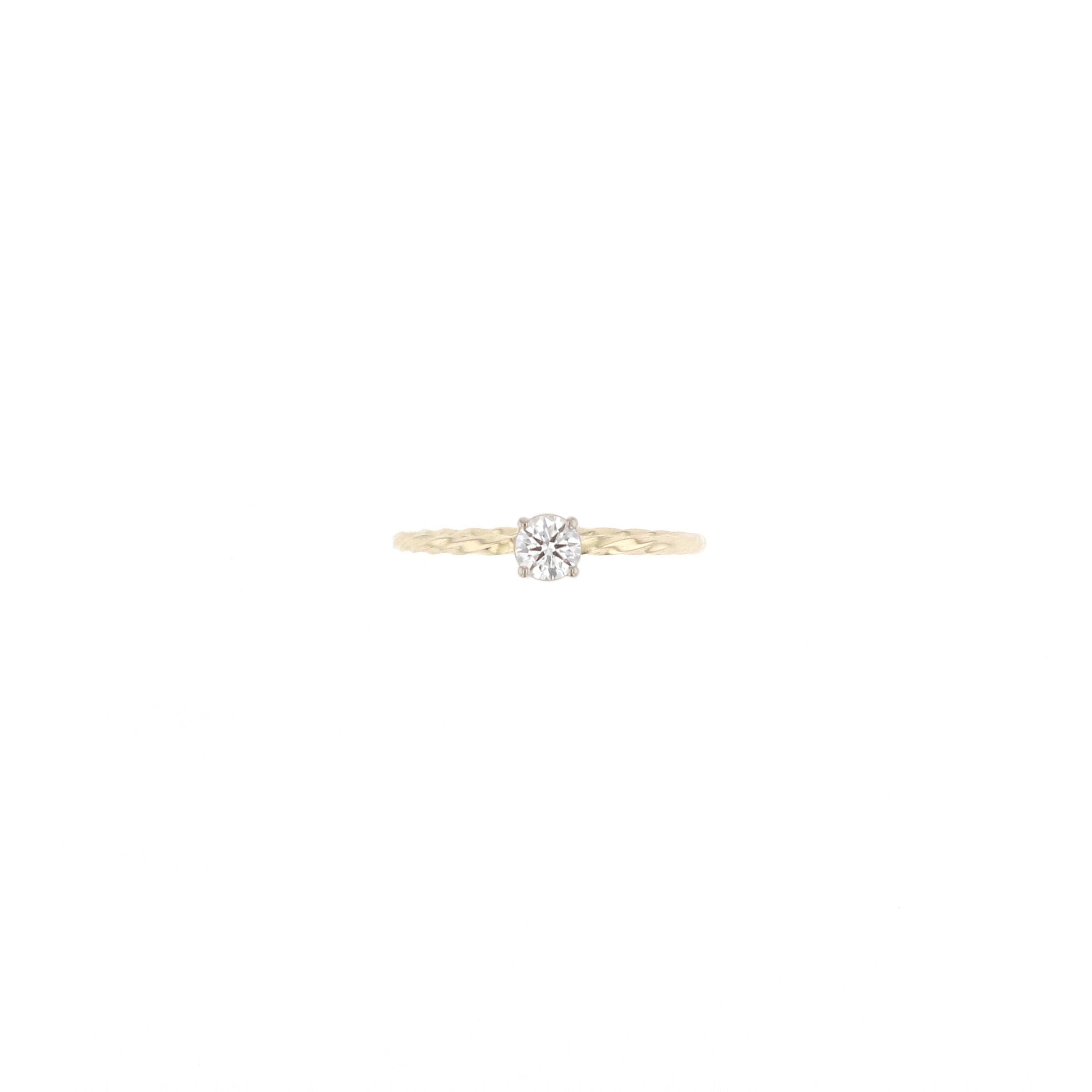 Miss Martha Twist 14K Gold Ring w. Diamond