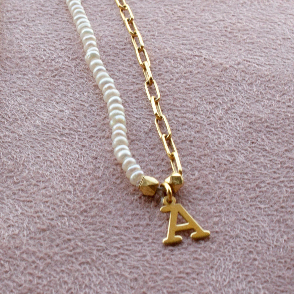 Diva 18K Forgyldt Halskæde m. Perler