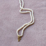 Divina 18K Gold Plated Necklace w. Pearls