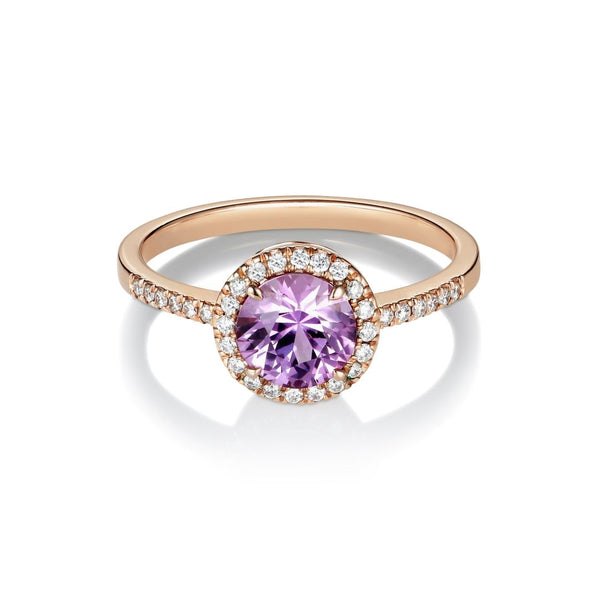 Diyamanti Kava 14K Rosegold Ring I Diamanten und Saphir