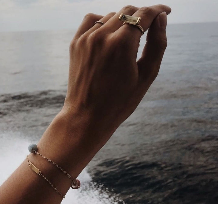 Future 18K Gold Ring w. Quartz