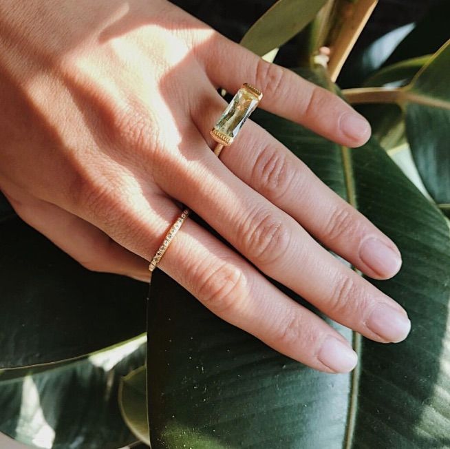 Future 18K Gold Ring w. Beryl