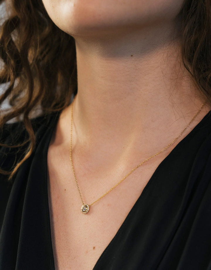 Harmony Medium 18K Gold Necklace w. Diamonds