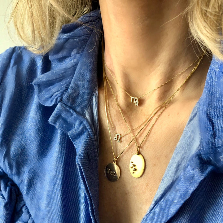 Delphis 18K Gold Necklace w. Diamond