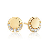 Portofino Piccolo Gold Plated Earrings w. White Zirconias