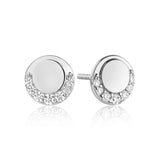 Portofino Piccolo Silver Earrings w. White Zirconias