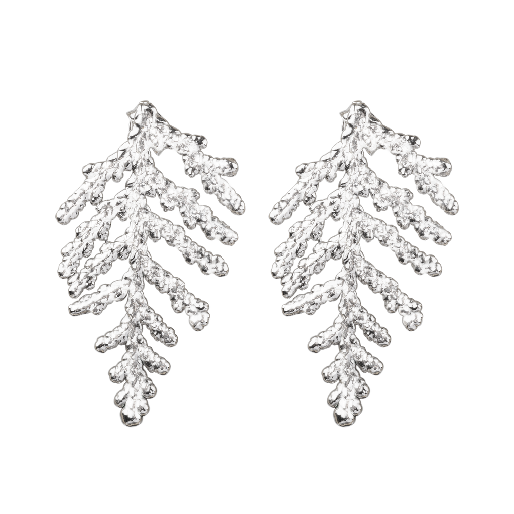 TURVO White Gold Plated Earrings