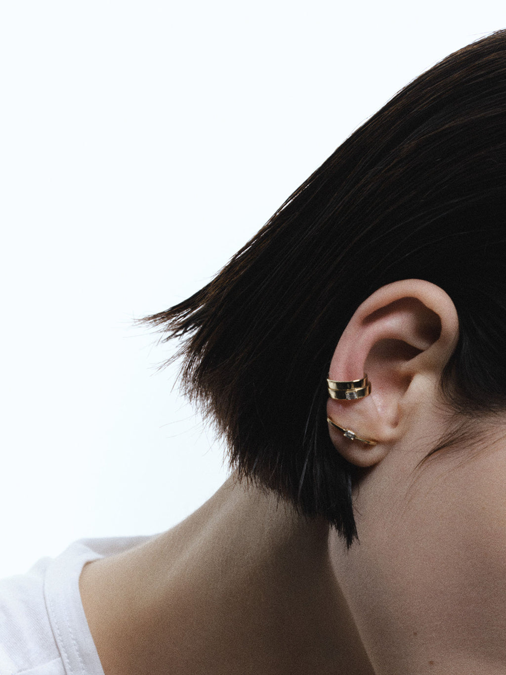Wide 14K Gold, Whitegold or Rosegold Ear Cuff