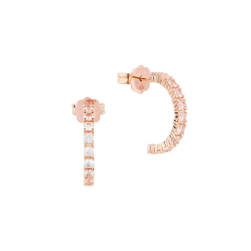 Essential Delight 18K Guld Hoops m. Safirer