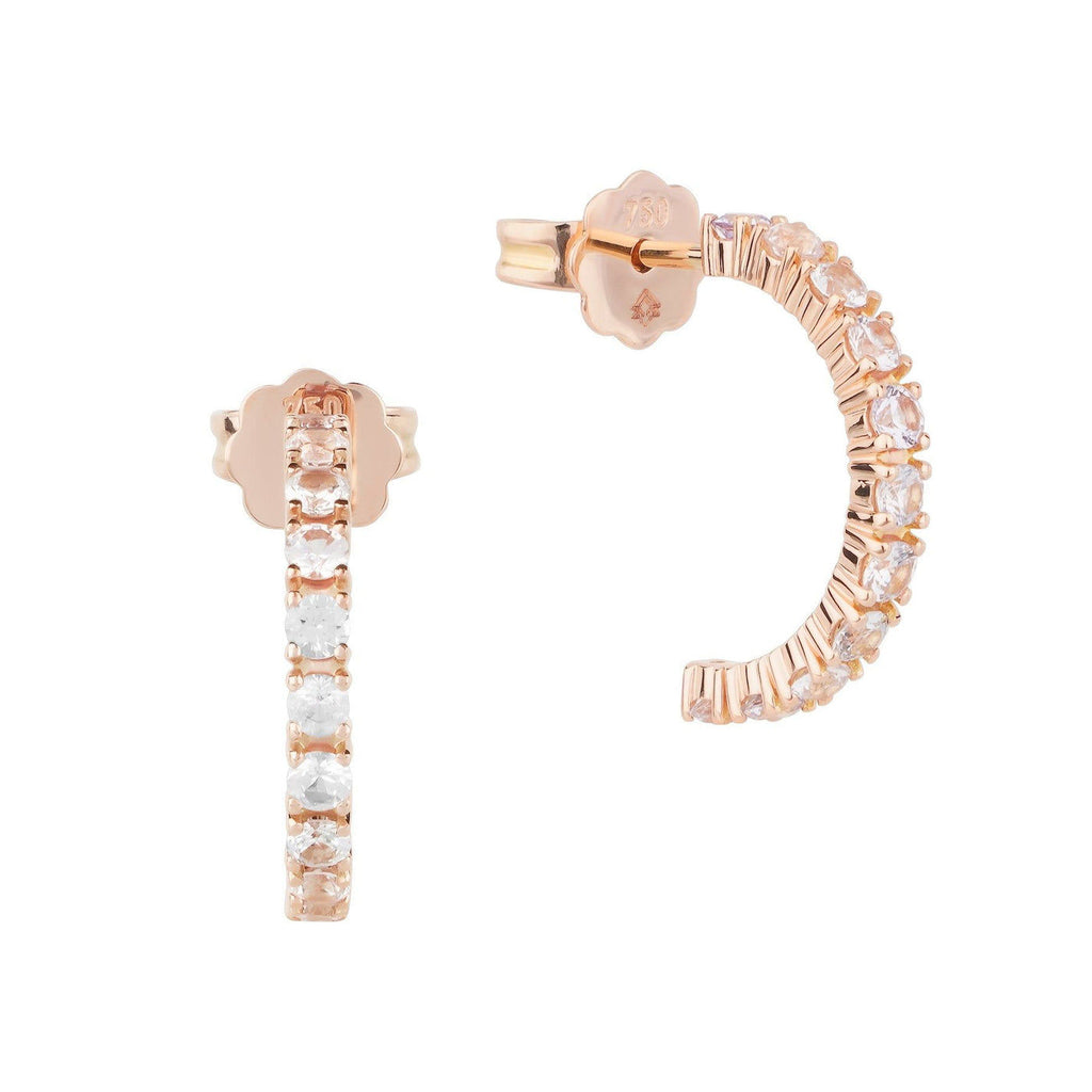 Essential Delight 18K Guld Hoops m. Safirer