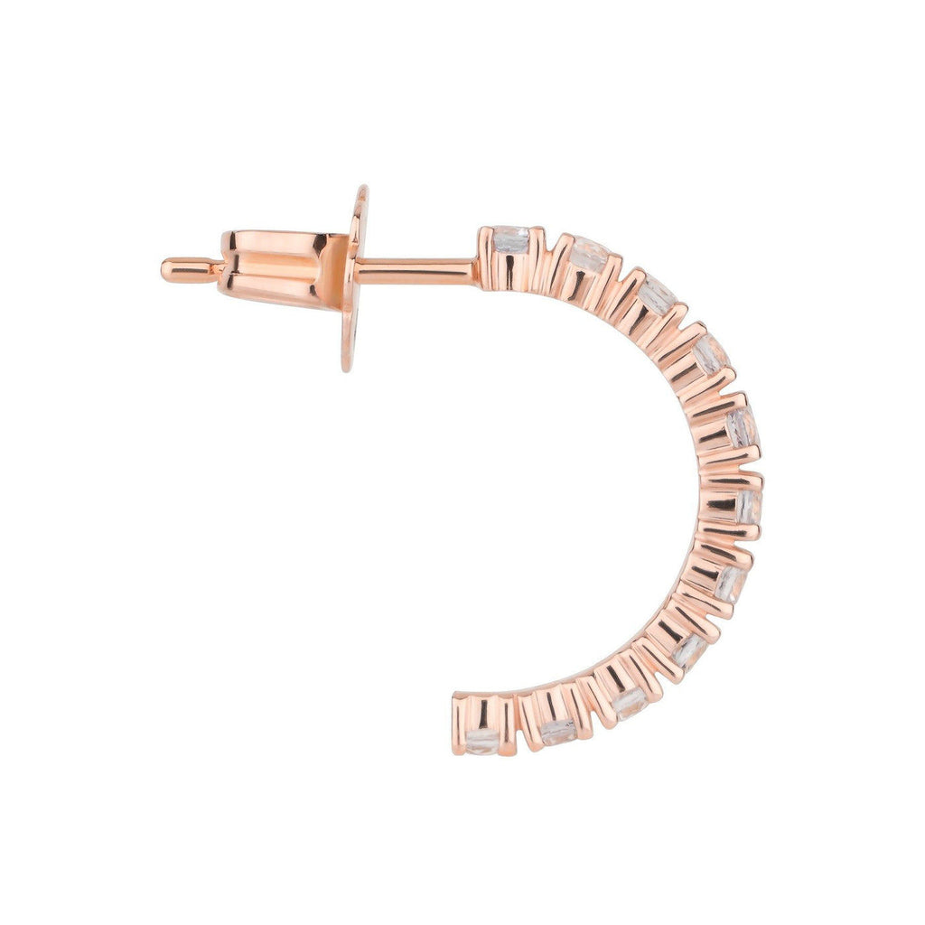 Essential Delight 18K Guld Hoops m. Safirer